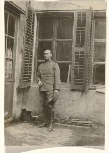 Arthur Moos in the uniform of the German Army, 1903-1918
