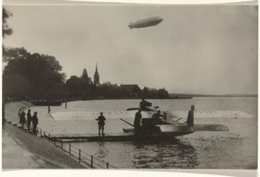 The America-zeppelin ZR 3 on its first test flight over Friedrichshafen