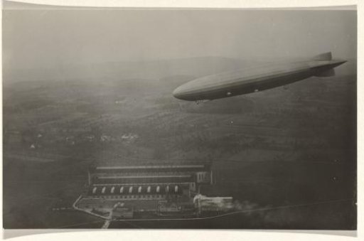The America-zeppelin ZR 3 at a hangar in Friedrichshafen