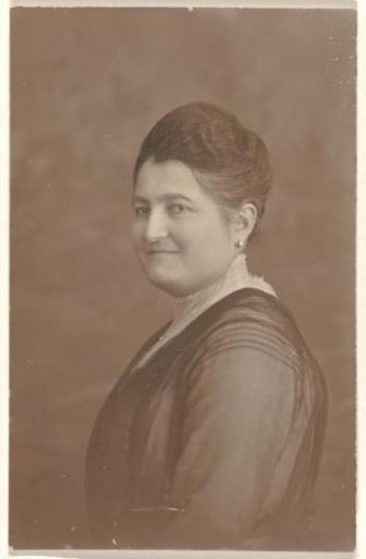 Mathilde Wachenheimer-Wertheimer with her hair up