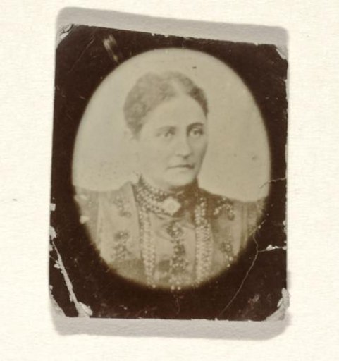 Small Portrait of an Unknown Woman with a Pendant Around Her Neck and in Ornate Dark Clothing
