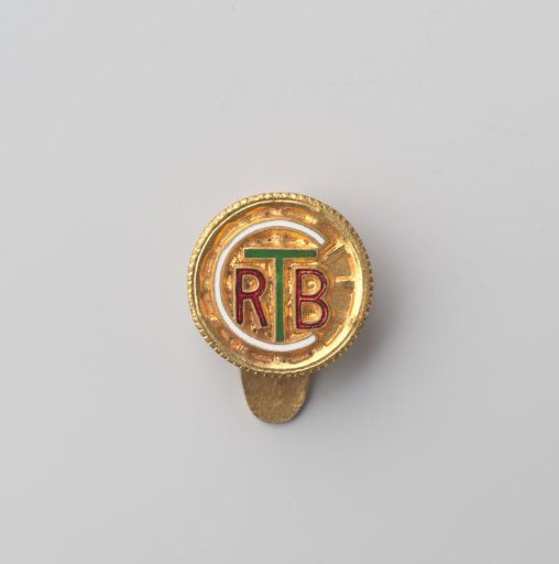 Cufflink with letters TCRB
