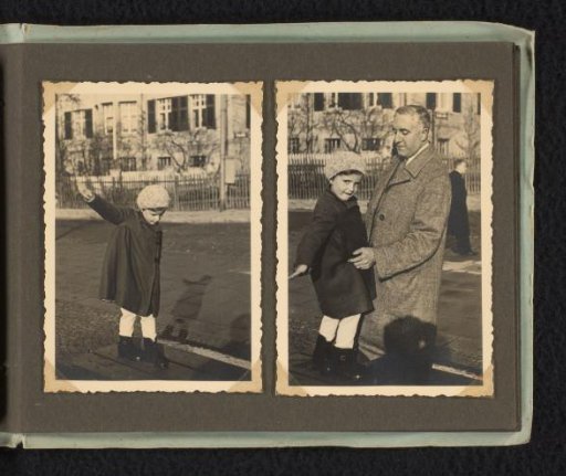 Isabel Wachenheimer on the street with her father Eugen Wachenheimer