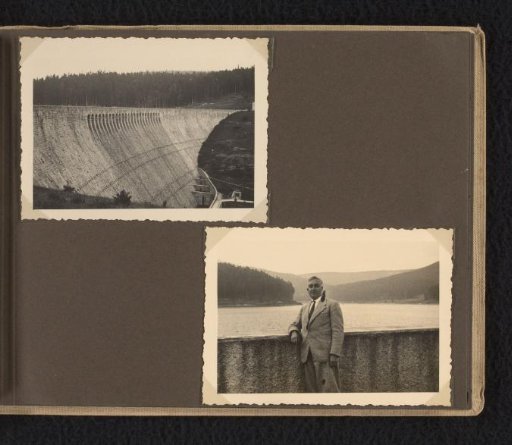 Eugen Wachenheimer on holiday in front of the Murgtal Dam, August 1932, Baden-Baden