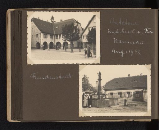 Else Wachenheimer-Moos on a car tour with her sister-in-law Liesel Zürndorfer-Wachenheimer and Frau ?, August 1932, Freudenstadt