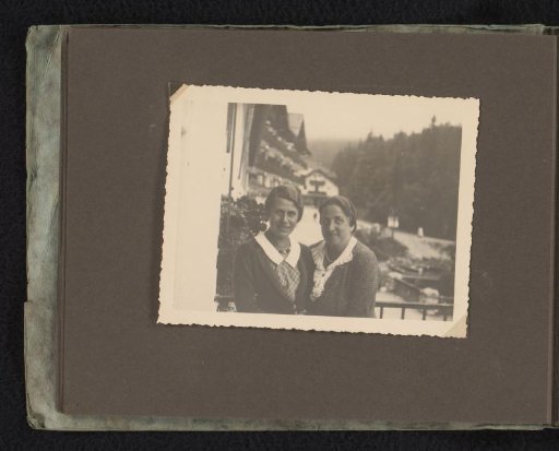 Else Wachenheimer-Moos and an Unknown Woman on the Balcony of a Hotel, August 1932, Eibsee (Bavaria)