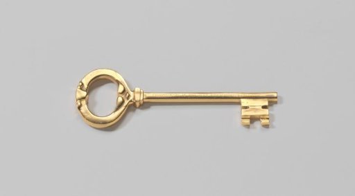 Key used during the transfer of the building from the Rijksgebouwendienst to the Rijksmuseum