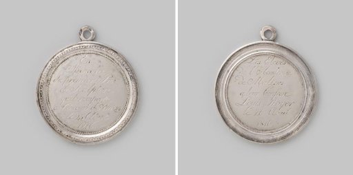 Commemorative medal of the students of the academy to Louis Royer for winning the Antwerp Competition