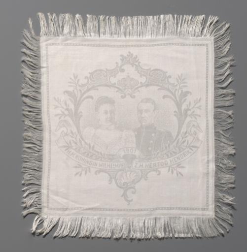 Handkerchief on the Occasion of the Marriage of Wilhelmina and Hendrik in 1901