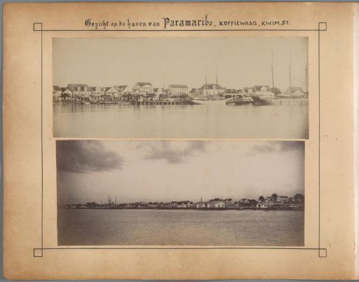 View of the Harbour of Paramaribo, Coffee Exchange, K.W.I.M..ST