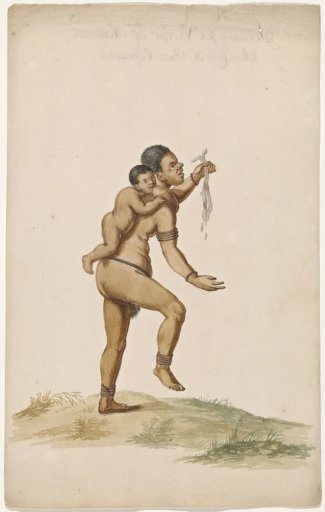 A Khoikhoi Woman with an Infant