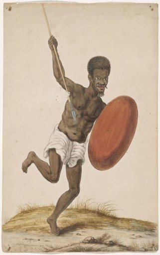 A Malagasy Warrior with (1628-1664)