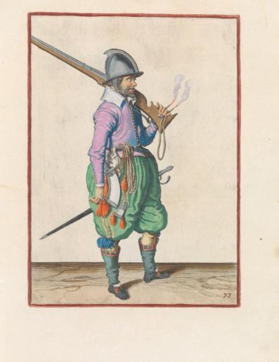 Soldier carrying his musket on his shoulder
