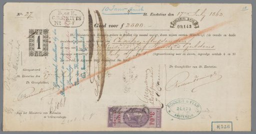 Bill of exchange for Charles Hussenden, slaveholder on Sint Eustatius