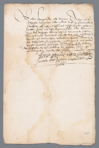 Letter from Floris van Pallandt, Count of Culemborg