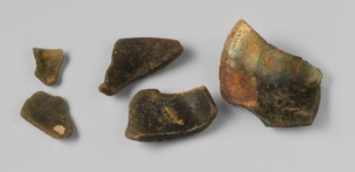 Shards of wine bottles from the wreck of the East Indiaman Hollandia