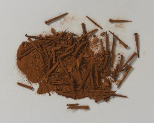 Nails and seeds from the wreck of the East Indiaman Hollandia