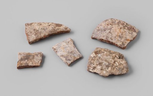 Shards of martavan jars from the wreck of the East Indiaman Hollandia