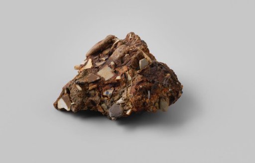 Concretion fragment with inclusions of natural stone and porcelain from the wreck of the East Indiaman Hollandia