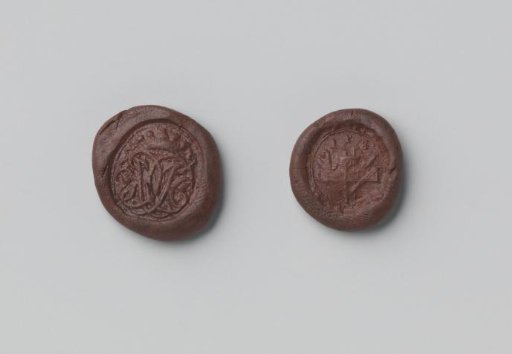Two wax seals from the wreck of the East Indiaman Hollandia