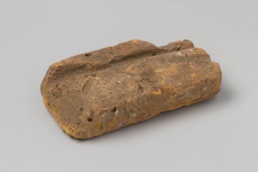 Part of a Brick with a Rope Impression from the Wreck of the East Indiaman 't Vliegend Hart