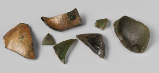 Fragments of wine bottles from the wreck of the East Indiaman Hollandia