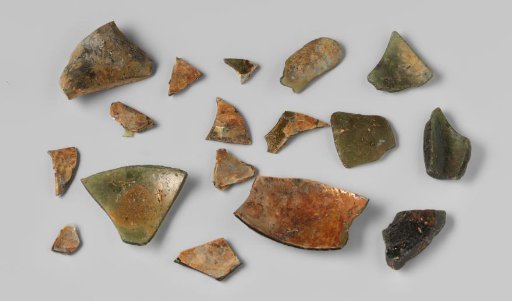 Shards of wine bottles from the wreck of the East Indiaman Hollandia