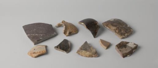 Nine sherds of martaban jars from the VOC ship 'Witte Leeuw'