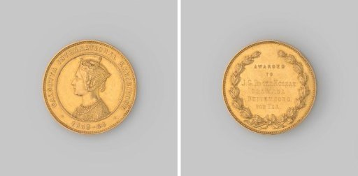 Commemorative medal of the Calcutta International Exhibition, awarded to J.G.Th. van Motman, plantation Dramaga (Buitenzorg, Dutch East Indies), for tea