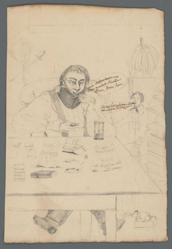 Naval Officer Seated Behind His Desk