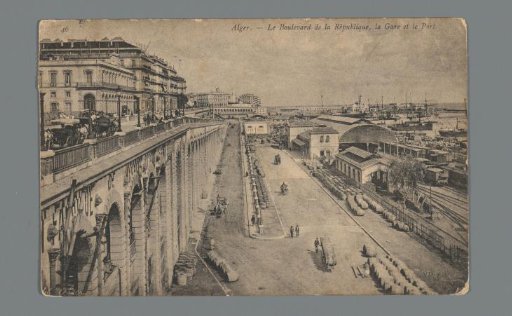 Alger. - The Boulevard de la République, the Station and the Port