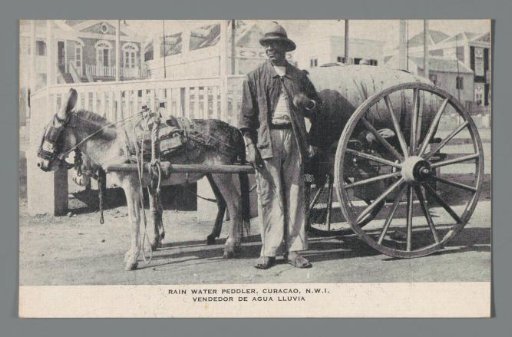 Rain water peddler, Curacao, N.W.I. / Vendedor de agua lluvia