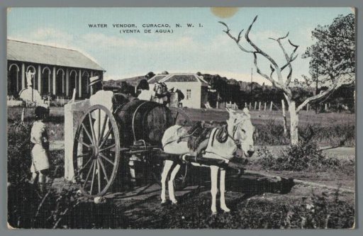 Water vendor, Curacao, N.W.I. / Venta de agua