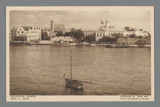 Willemstad, Curaçao Neth. W. Indies: Entrance St. Anna Bay with Governor's Palace