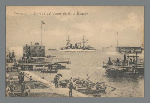 Curaçao. Entrance of the Steamship G.J. Bousan