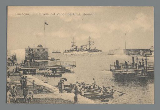 Curaçao. Entrance of the Steamship G.J. Bousan