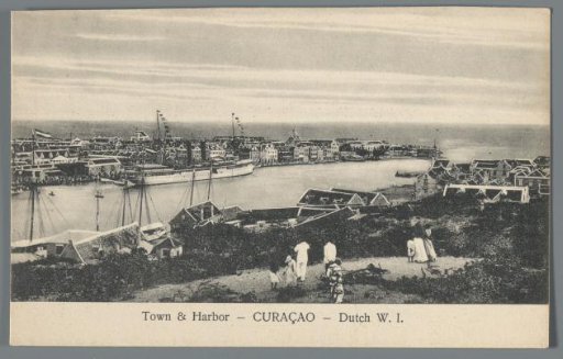 Town and Harbor - CURAÇAO - Dutch West Indies