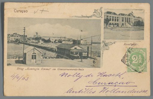 Curaçao: Queen Emma Bridge and Government House, Town Hall