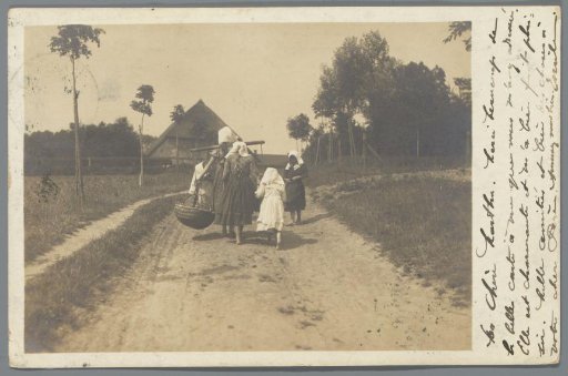 View of a path in the countryside in Belgium