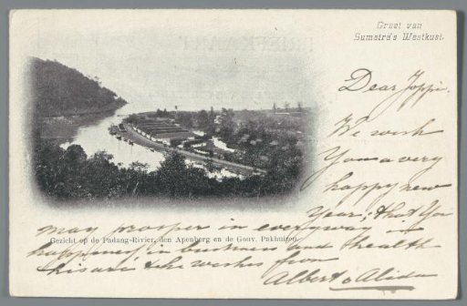 View of the Padang River, the Apenberg, and the Government Warehouses