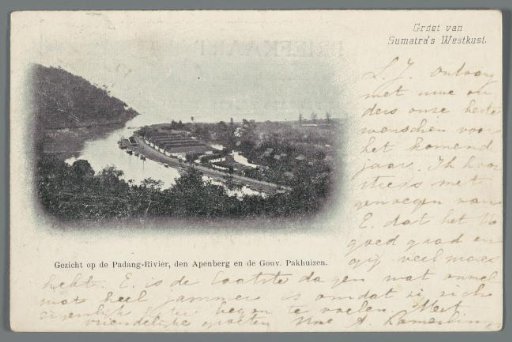 View of the Padang River, the Apenberg, and the Government Warehouses