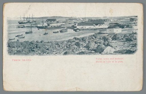 Perim Island: Perim town and harbour / Perim la ville et le port