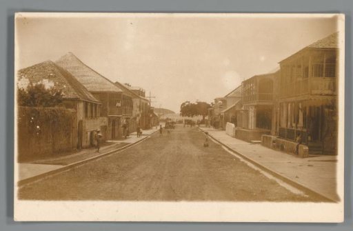 View of a street on Sint Eustatius