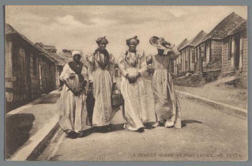A street scene at Vieuxfort, St. Lucia