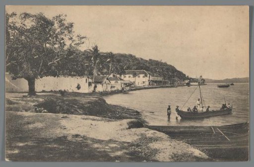 View showing the Dockyard, Trincomalie, Ceylon