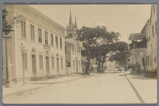 View of a street in Paramaribo, Suriname