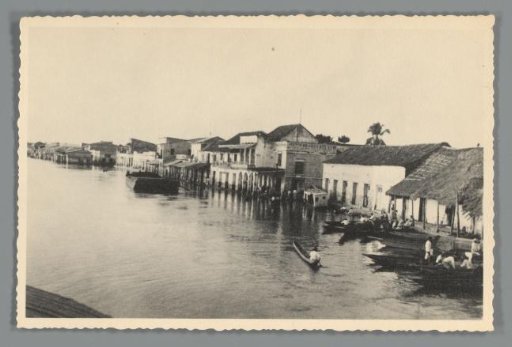 View of houses by the water in Venezuela