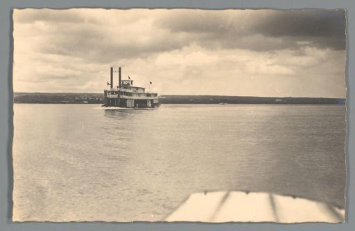 View of a ferryboat on a lake