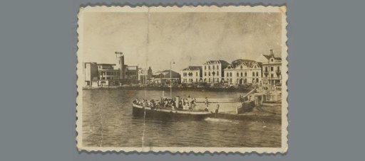 View of the Brionplein with the West End cinema on the left in Willemstad, Curaçao