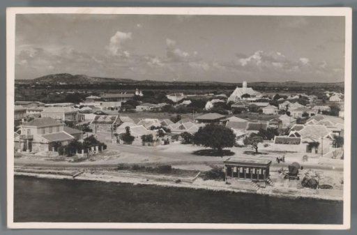 View of a coastal town on Bonaire